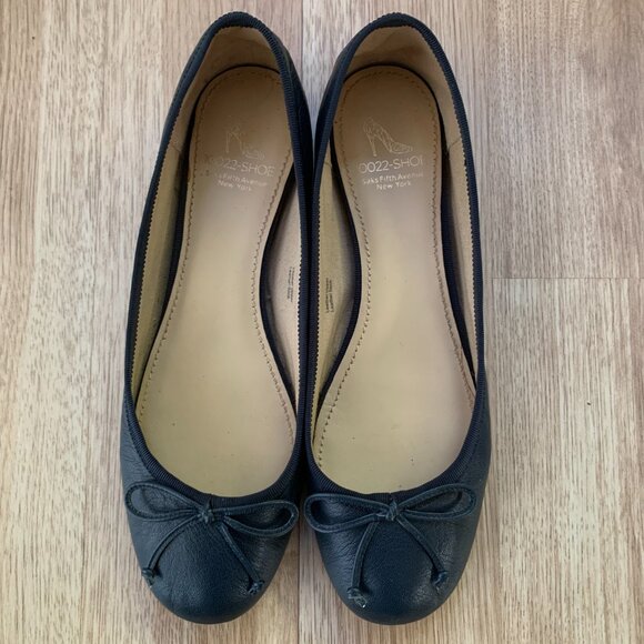 Saks Fifth Avenue Leather Ballet Flats Made in Italy - Picture 2 of 12